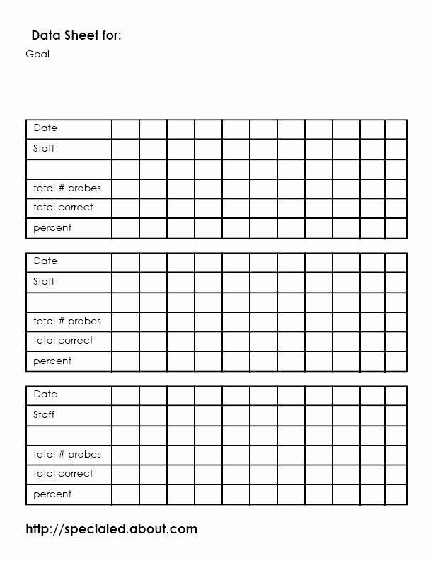Data Collection Plan Template Fresh Data Collection for Monitoring Individual Education Plan