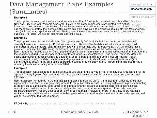 Data Management Plan Template Awesome Data Management Plan Examples Website Templates Ideas