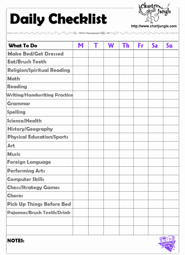 Daycare Cleaning Checklist Templates Awesome Daily Homeschool Checklist because 1 Will Def Do Better