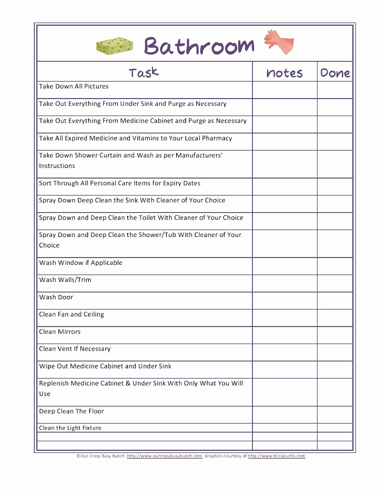 Daycare Checklist Template