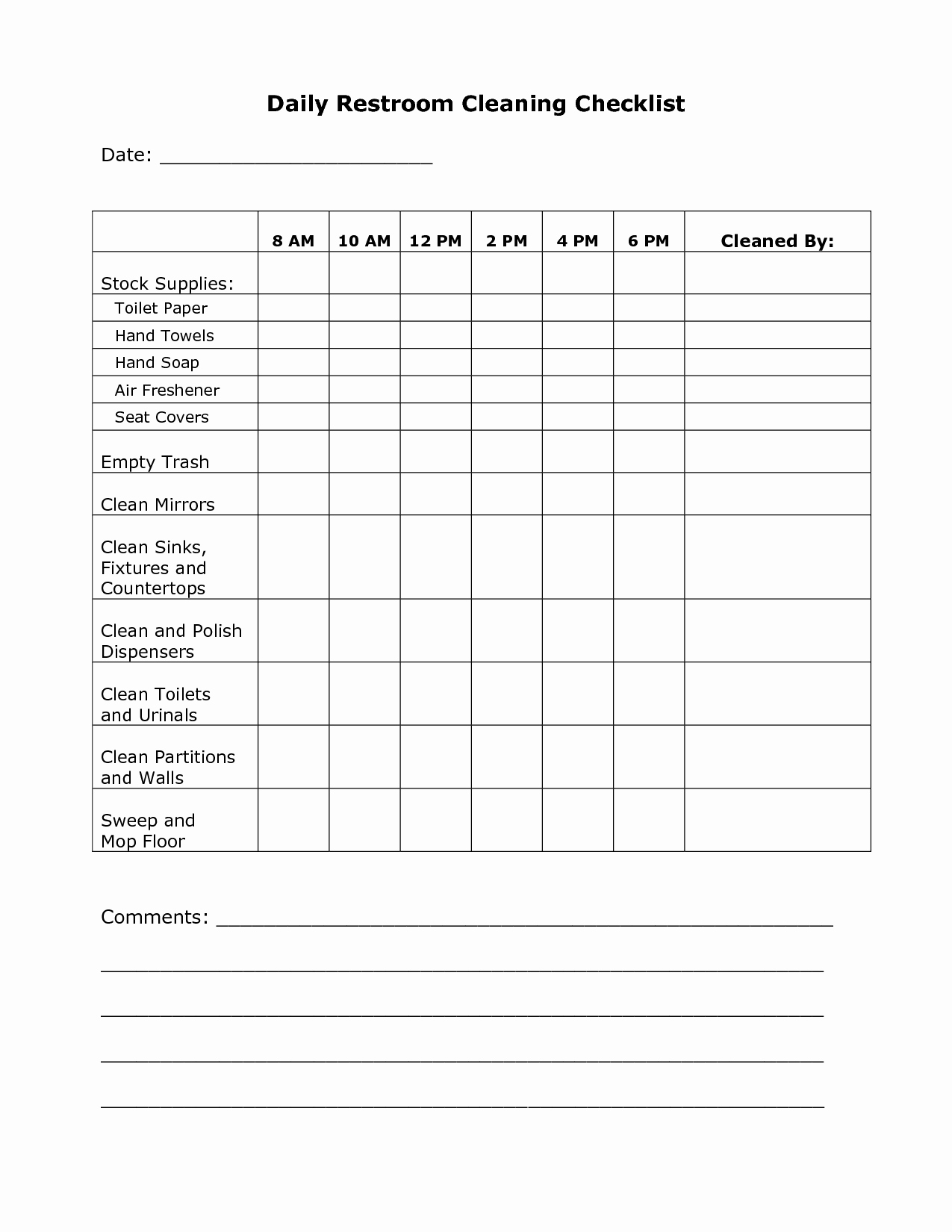 35 Daycare Cleaning Checklist Templates Hamiltonplastering