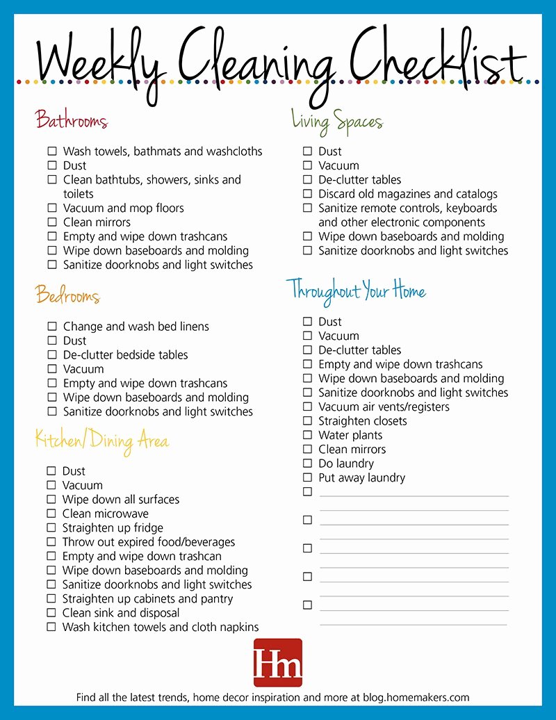 Daycare Cleaning Checklist Templates Unique Free Printables Daily Weekly &amp; Monthly Cleaning Schedule