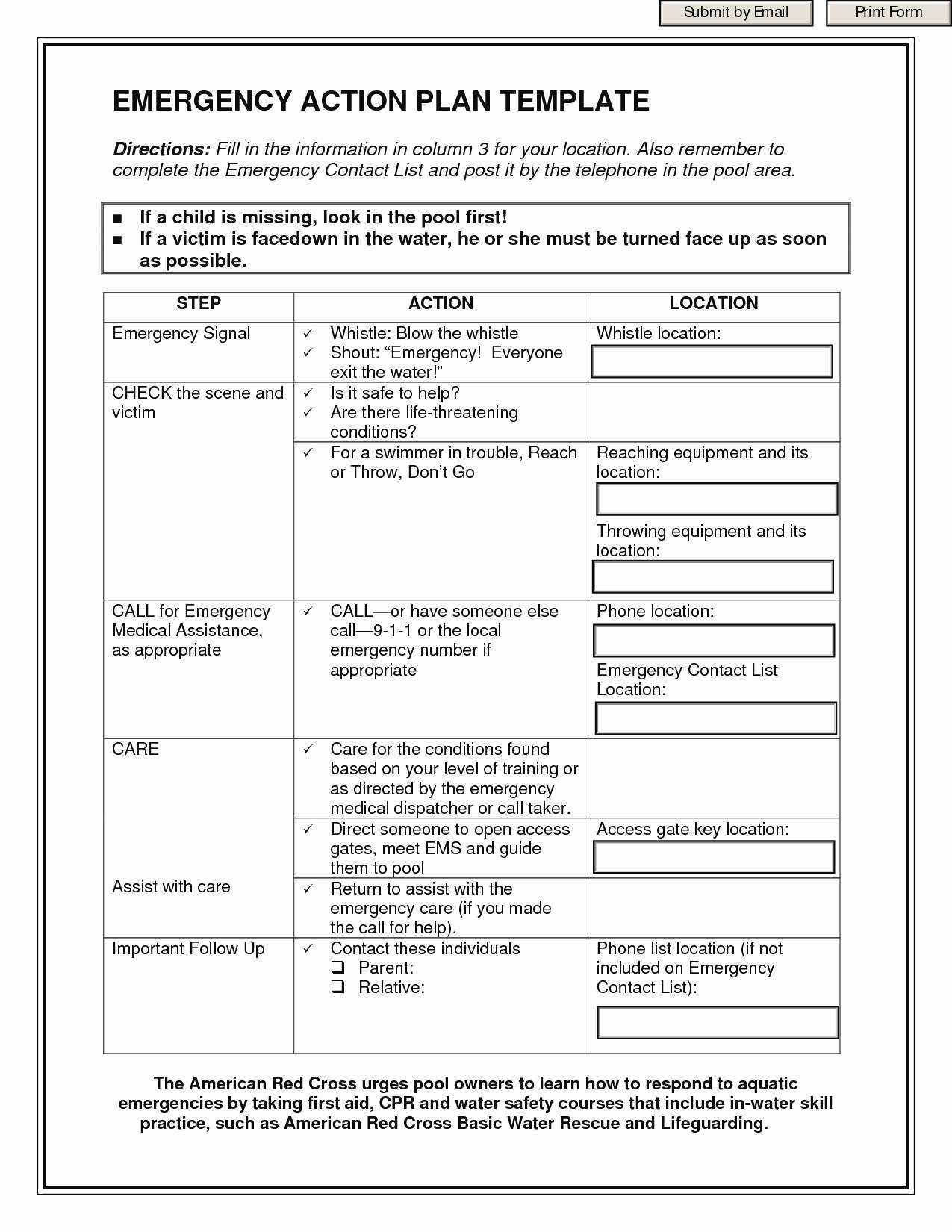 Printable Daycare Emergency Preparedness Plan Template 7572