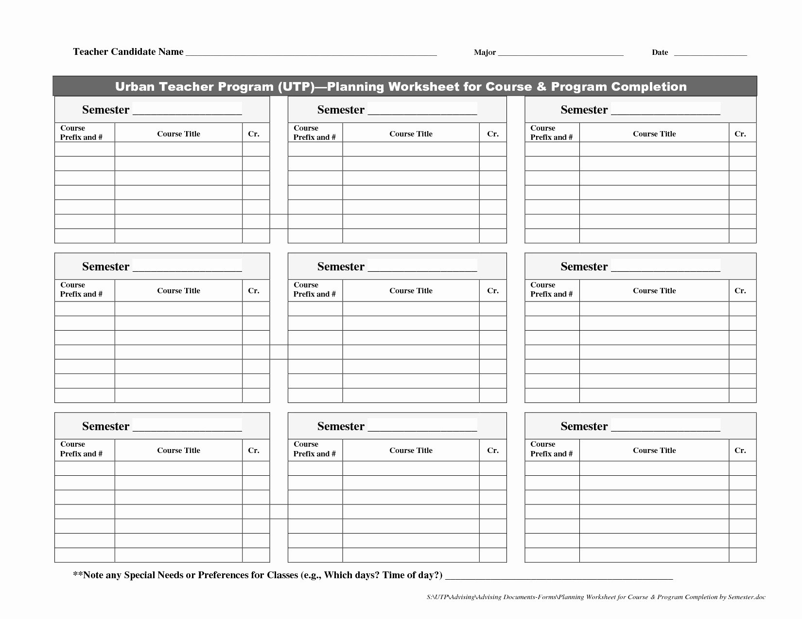 Degree Plan Template Excel Elegant 4 Year Plan Template