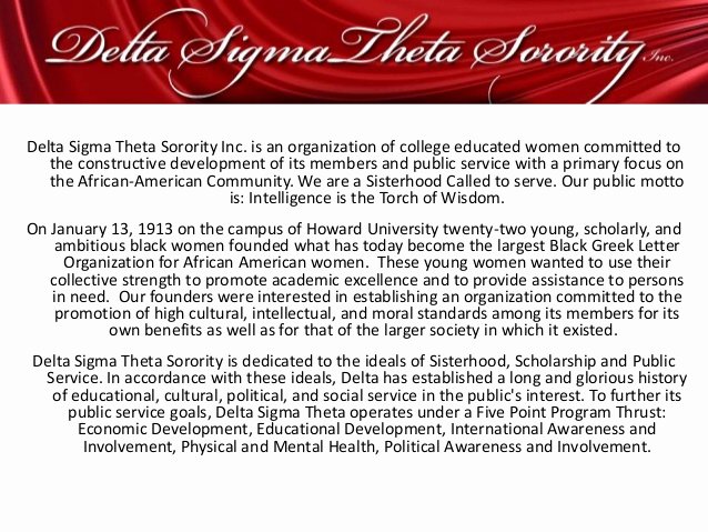 Delta Sigma theta Recommendation Letter Fresh Awardshow 2013