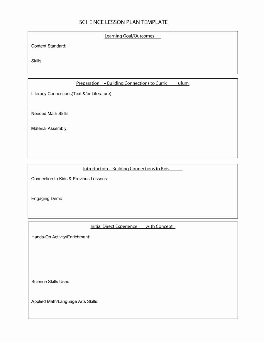 Demo Lesson Plan Template Best Of 44 Free Lesson Plan Templates [ Mon Core Preschool Weekly]