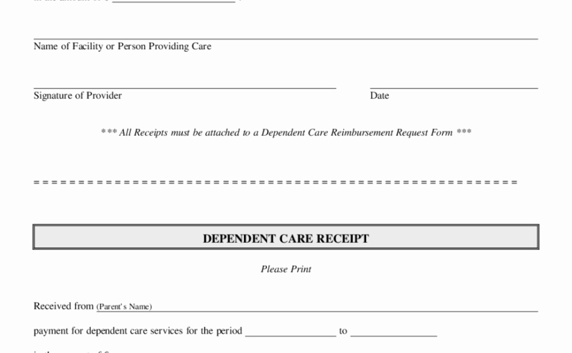 Dependent Care Receipt Template Lovely Word Excel Templates formats Samples and Examples
