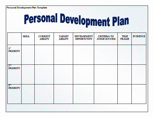 Development Action Plan Template Lovely 11 Personal Development Plan Templates
