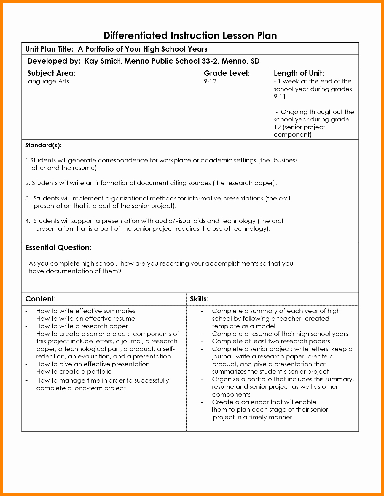 Differentiated Instruction Lesson Plan Template Lovely 15 Differentiated Lesson Plan Template