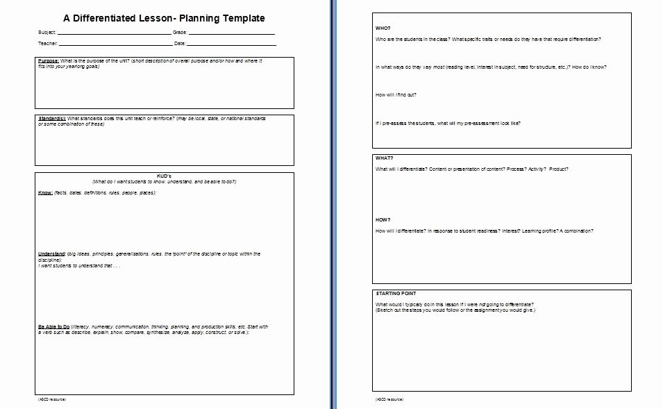 Differentiated Lesson Plan Template Best Of Adrian S thoughts On Education K U D Vs 4mat