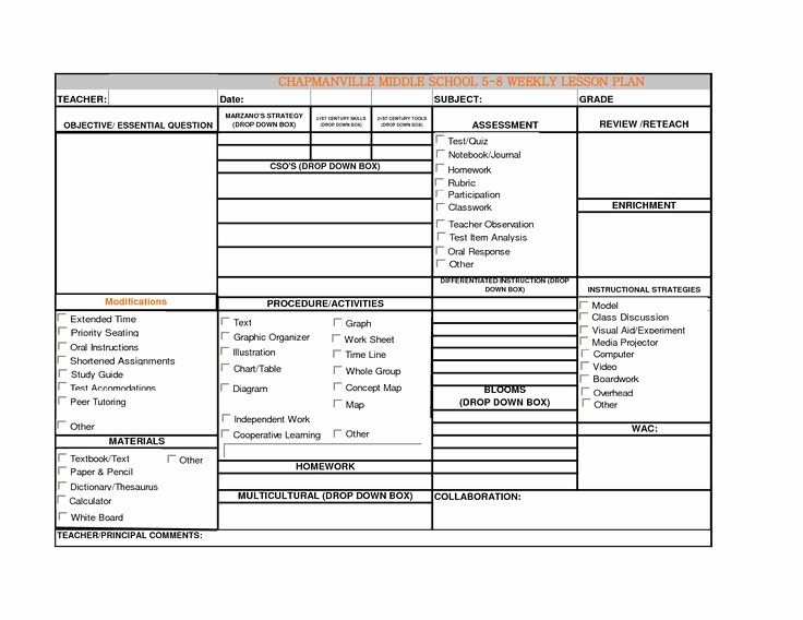 Differentiated Lesson Plan Template Elegant Blank Lesson Plan Template