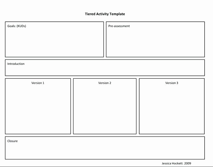 Differentiated Lesson Plan Template Inspirational Tiered Lesson Plan Template Differentiated Instruction