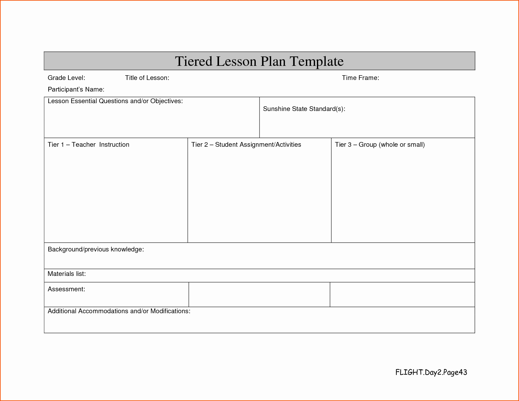 Differentiated Lesson Plan Template New 8 Lesson Plan Template Doc Bookletemplate