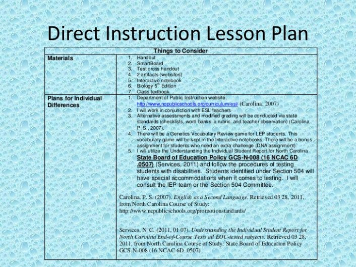 Direct Instruction Lesson Plan Template Fresh Direct Instruction Lesson Plan Template Free