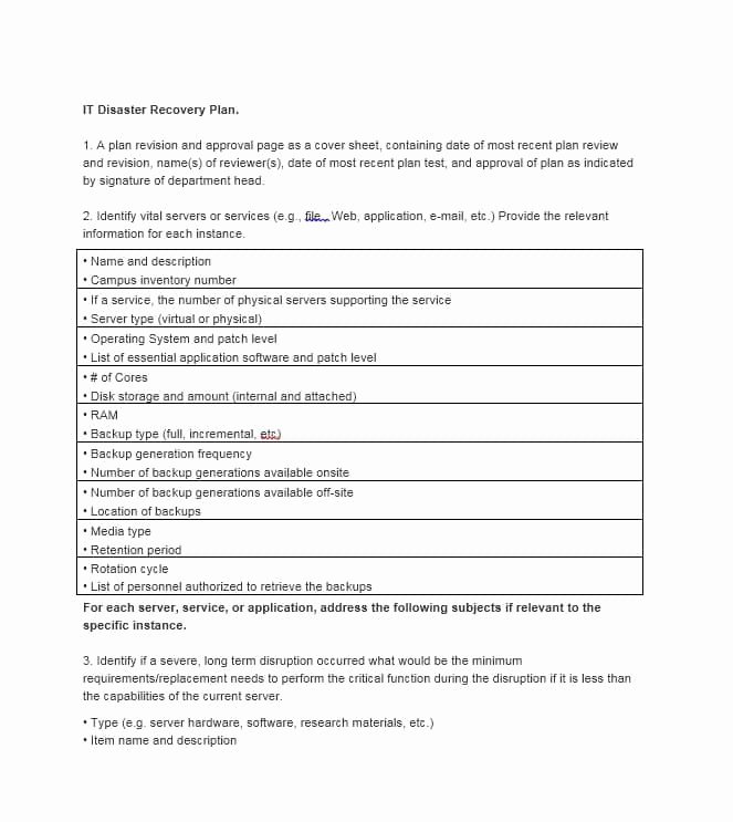 Disaster Recovery Plan Template Beautiful 52 Effective Disaster Recovery Plan Templates [drp]
