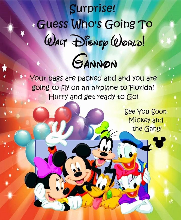 Disney Surprise Letter Template Beautiful 155 Best Images About Disney World Here We E On