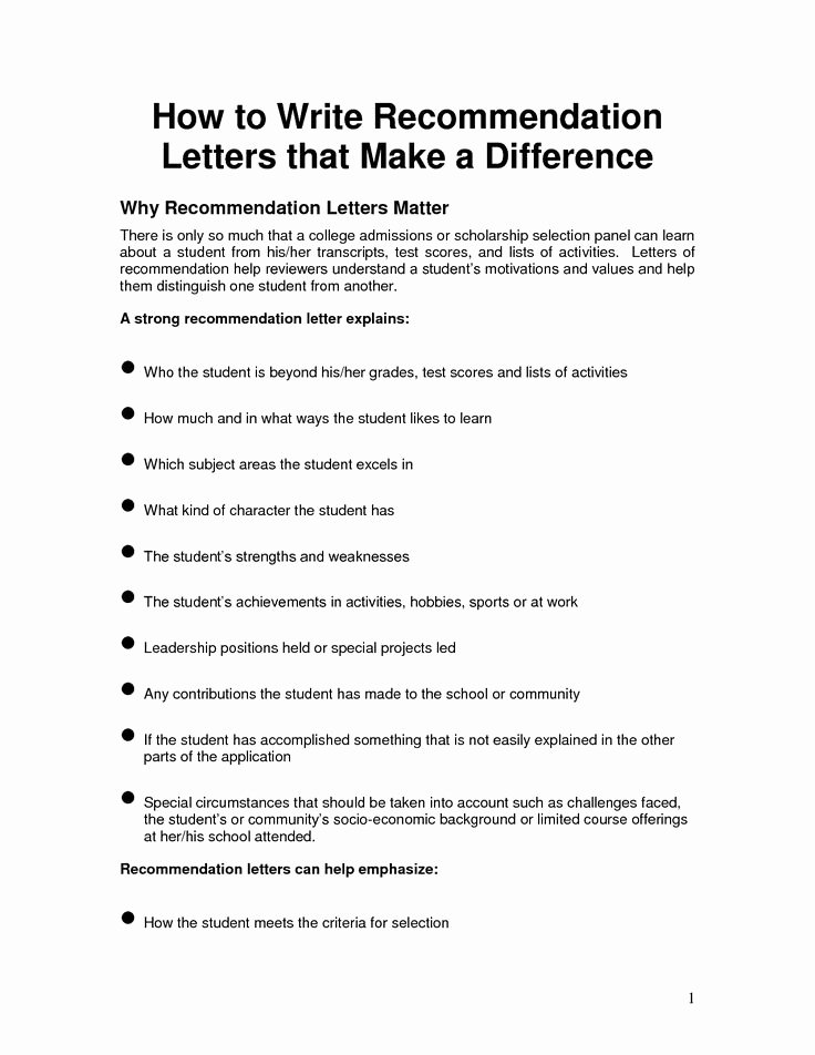 Do Letter Of Recommendation New How Do You Write A Letter Re Mendation for someone
