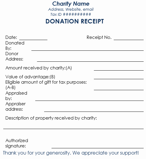 Donation Receipt Template Doc Inspirational Donation Receipt Template 12 Free Samples In Word and Excel