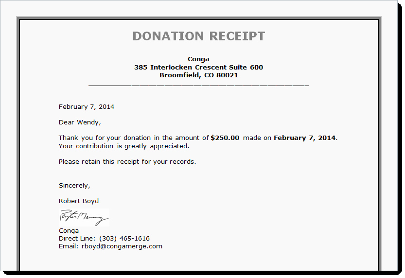 Donation Receipt Template for 501c3 Beautiful Tax Receipts Board Reports and More Generating Documents