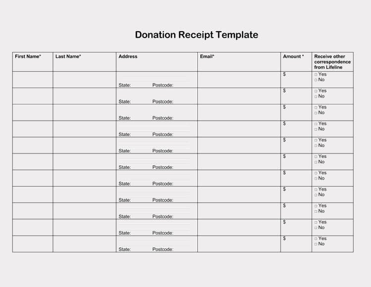 Donation Receipt Template Word Fresh 45 Free Donation Receipt Templates &amp; formats Docx Pdf