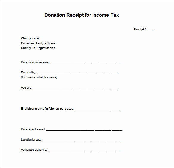 Donation Tax Receipt Template Fresh 15 Tax Receipt Templates Doc Pdf Excel
