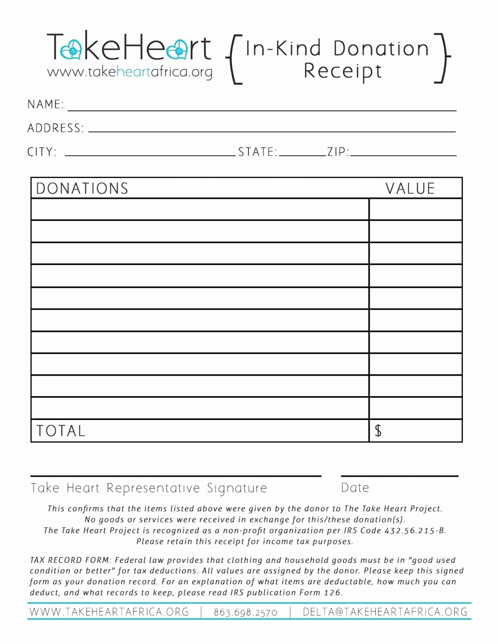Donation Tax Receipt Template Inspirational Donation Pledge form Template