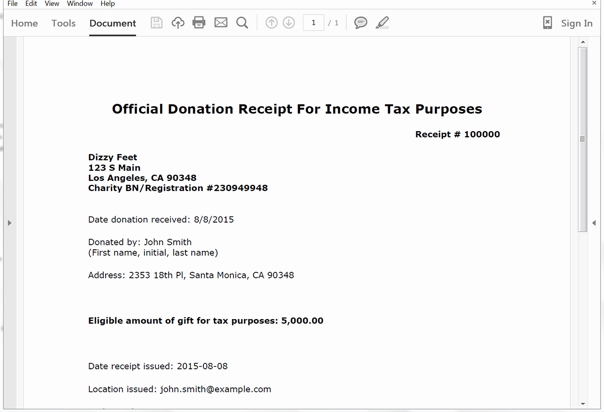 Donation Tax Receipt Template Lovely Create Donation Tax Receipts From Salesforce