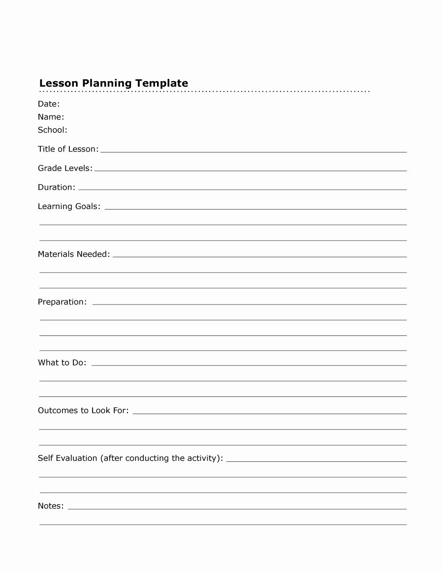 Downloadable Lesson Plan Template Awesome 44 Free Lesson Plan Templates [ Mon Core Preschool Weekly]
