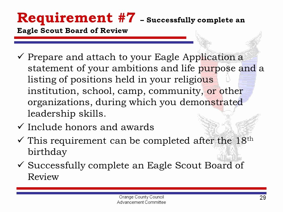 Eagle Letter Of Ambition Unique Life to Eagle Seminar Adopted by the Advancement Mittee