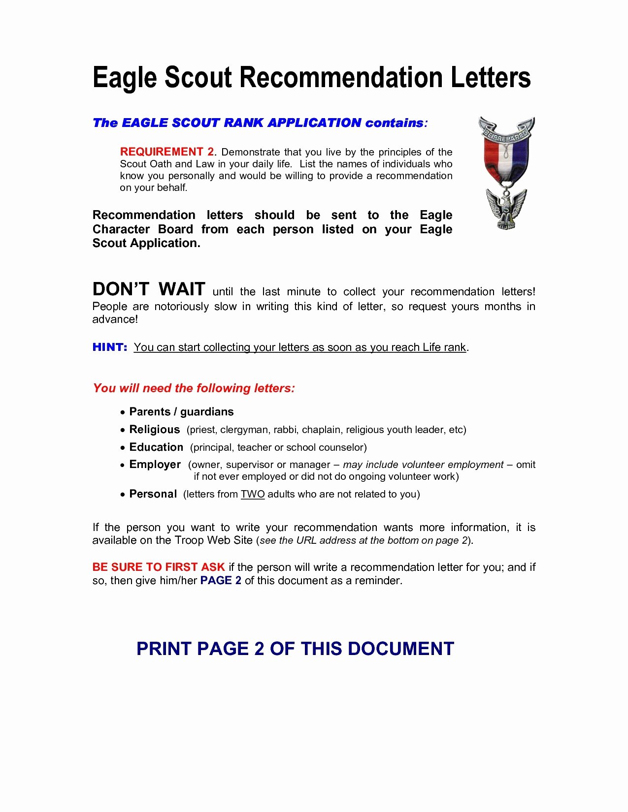 Eagle Letter Of Recommendation Awesome Eagle Scout Re Mendation Letter Sample From A Teacher