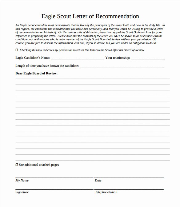 Eagle Scout Letter Of Recommendation Elegant Eagle Scout Letter Of Re Mendation 9 Download