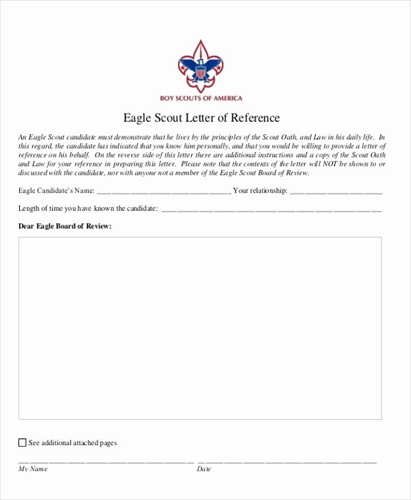 Eagle Scout Recommendation Letter Sample Fresh Eagle Scout Letter Re Mendation