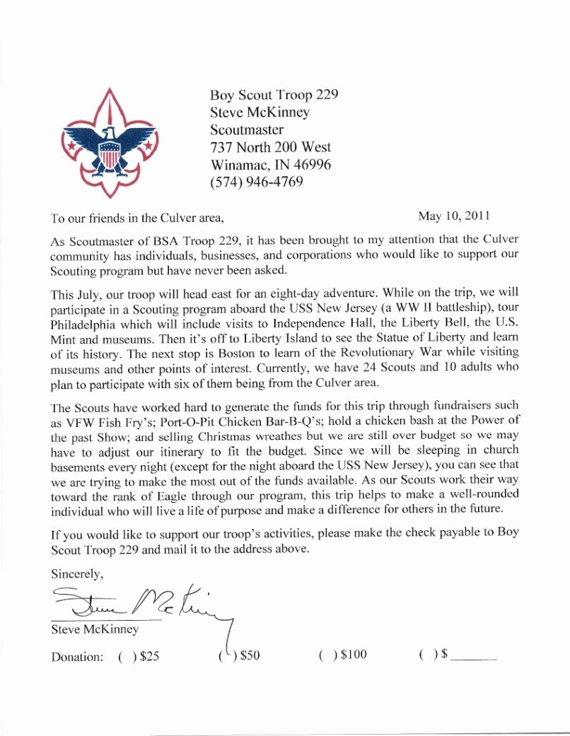 Eagle Scout Recommendation Letter Samples New Boy Scout Donation Letter Wallpaperall
