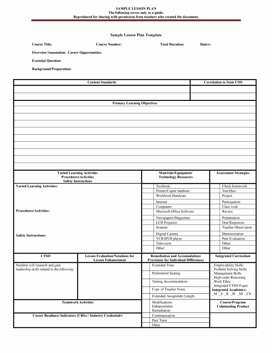 Early Childhood Lesson Plan Template Awesome 44 Free Lesson Plan Templates [ Mon Core Preschool
