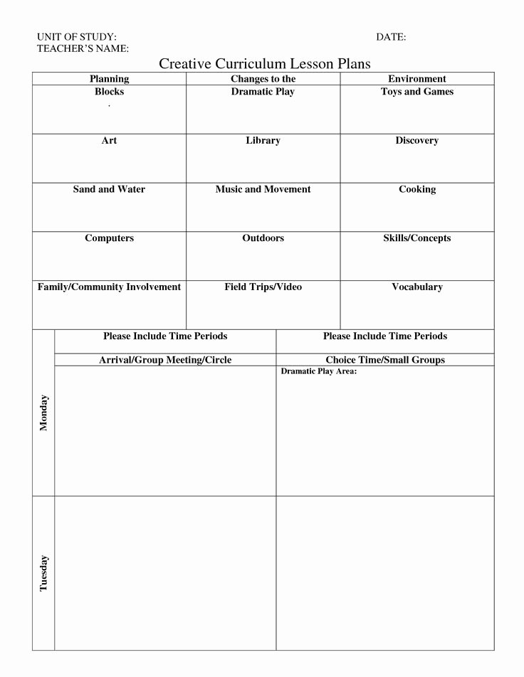 Early Childhood Lesson Plan Template Fresh 1000 Ideas About Creative Curriculum On Pinterest