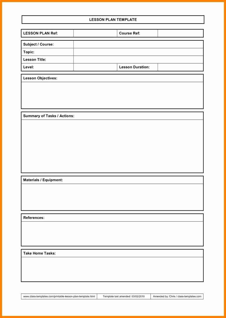 Easy Lesson Plan Template Inspirational 6 Easy Lesson Plan Template Word