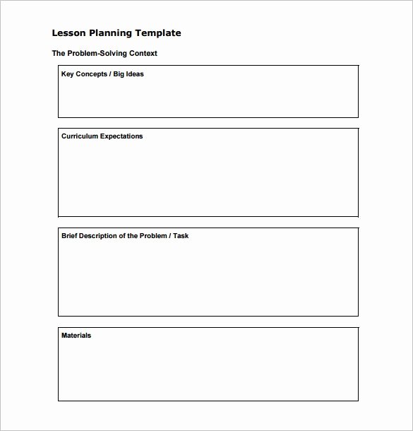 Easy Lesson Plan Template Inspirational Simple Lesson Plan Template