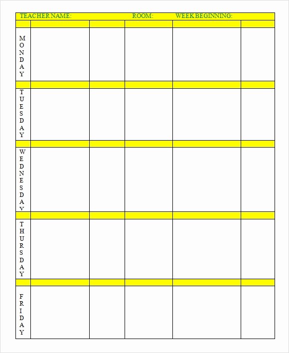 Editable Lesson Plan Template Fresh Weekly Lesson Plan 8 Free Download for Word Excel Pdf