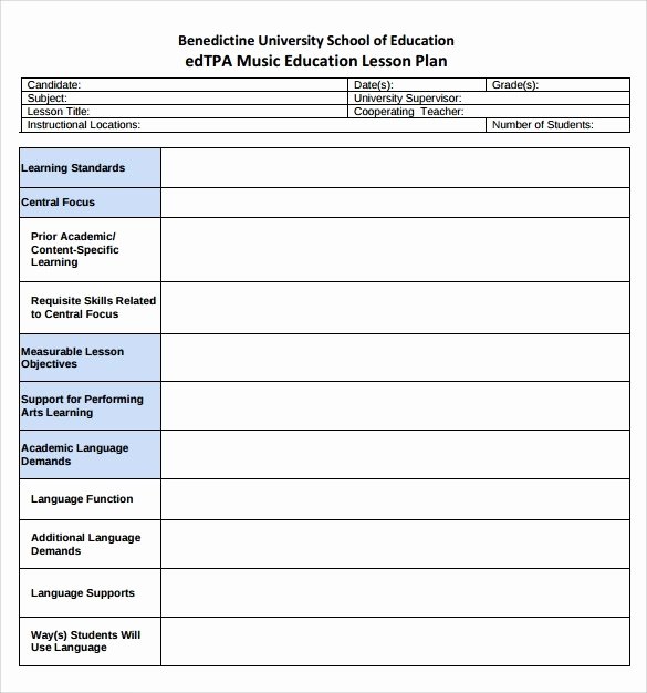 edtpa lesson plan template ny edtpa lesson plan template images template design free