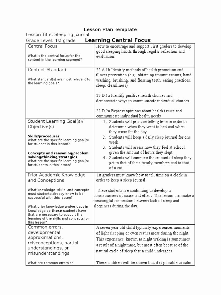 Edtpa Lesson Plan Template Best Of Lesson Plan Template Edtpa Science