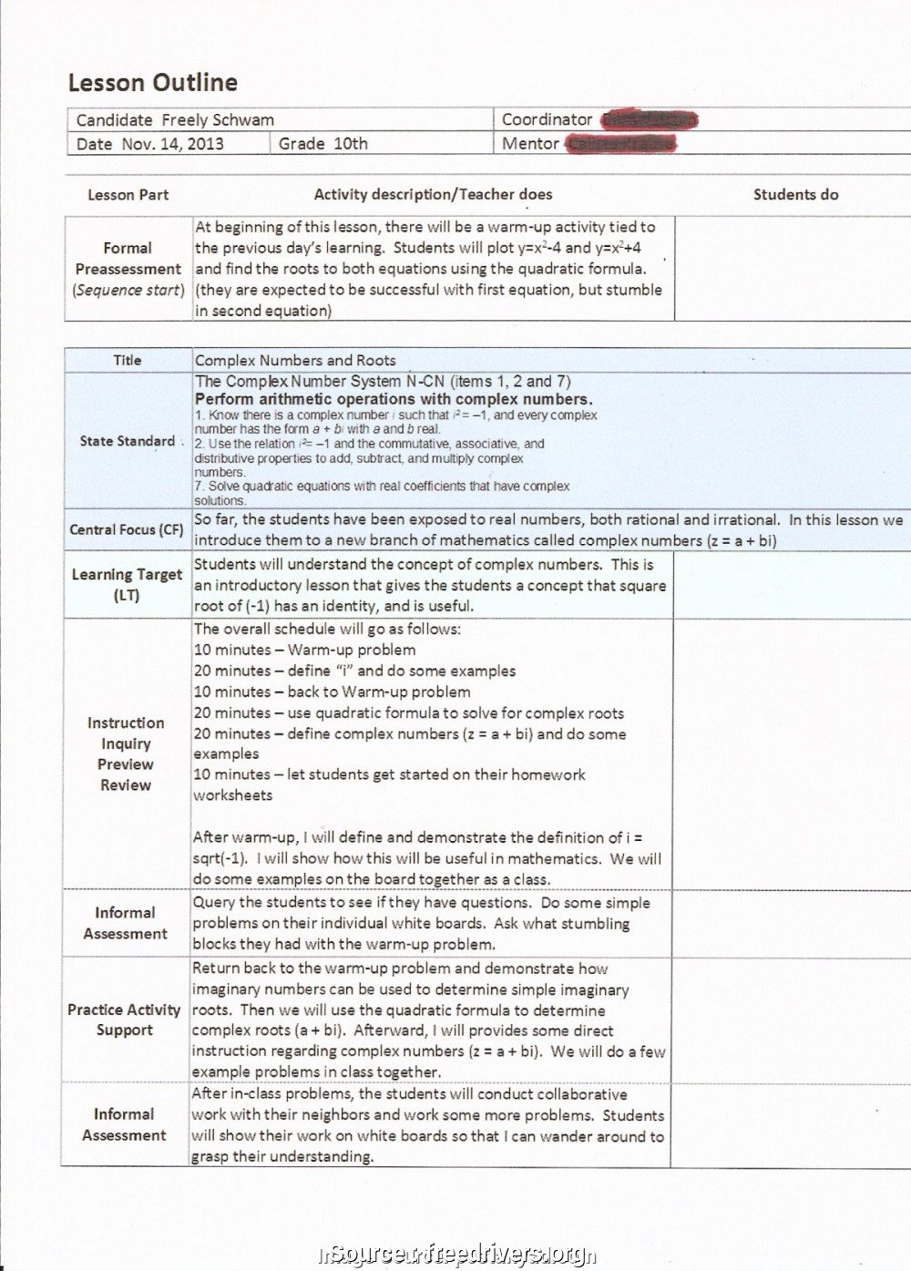 Edtpa Lesson Plan Template Unique 7 Most Edtpa Lesson Plan Examples Math Amherst
