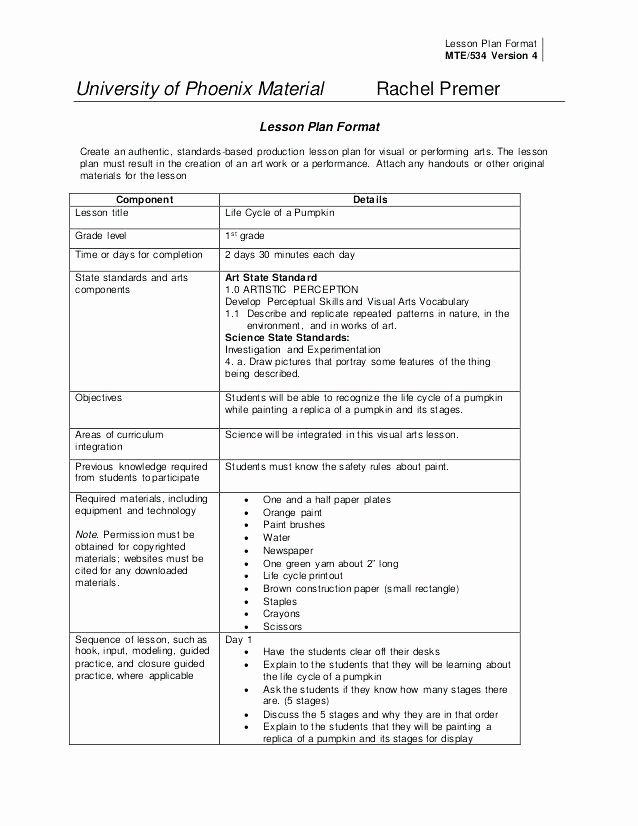 Edtpa Lesson Plan Template Unique Edtpa Task One Lesson Planning Template Early Childhood