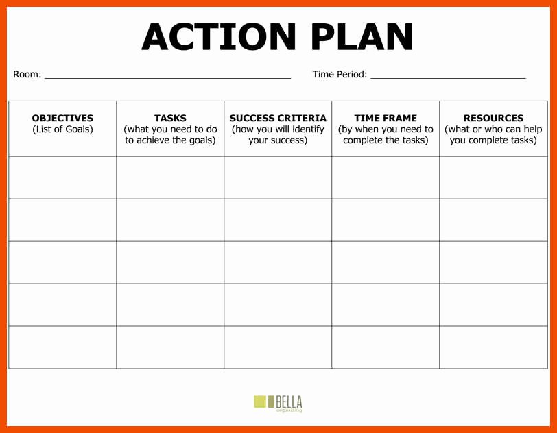 action plan template for education