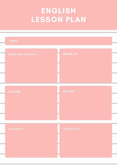 Ela Lesson Plan Template Best Of Customize 1 304 Lesson Plan Templates Online Canva