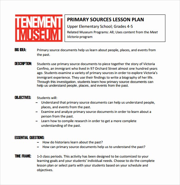 Elementary School Lesson Plan Template Fresh Elementary School Lesson Plan Sample Lesson Planning