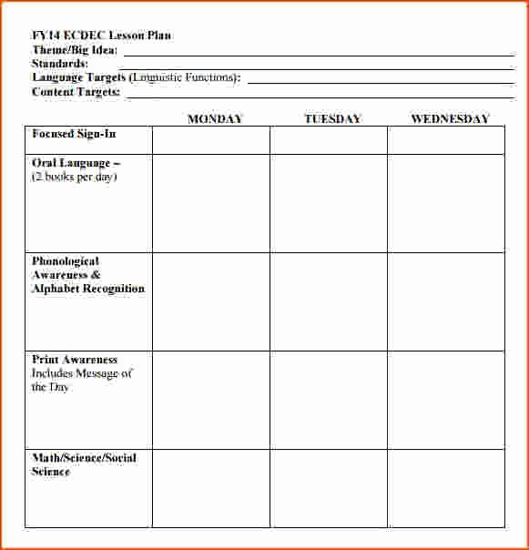 Elementary School Lesson Plan Template New Free Lesson Plan Template for Elementary School Free