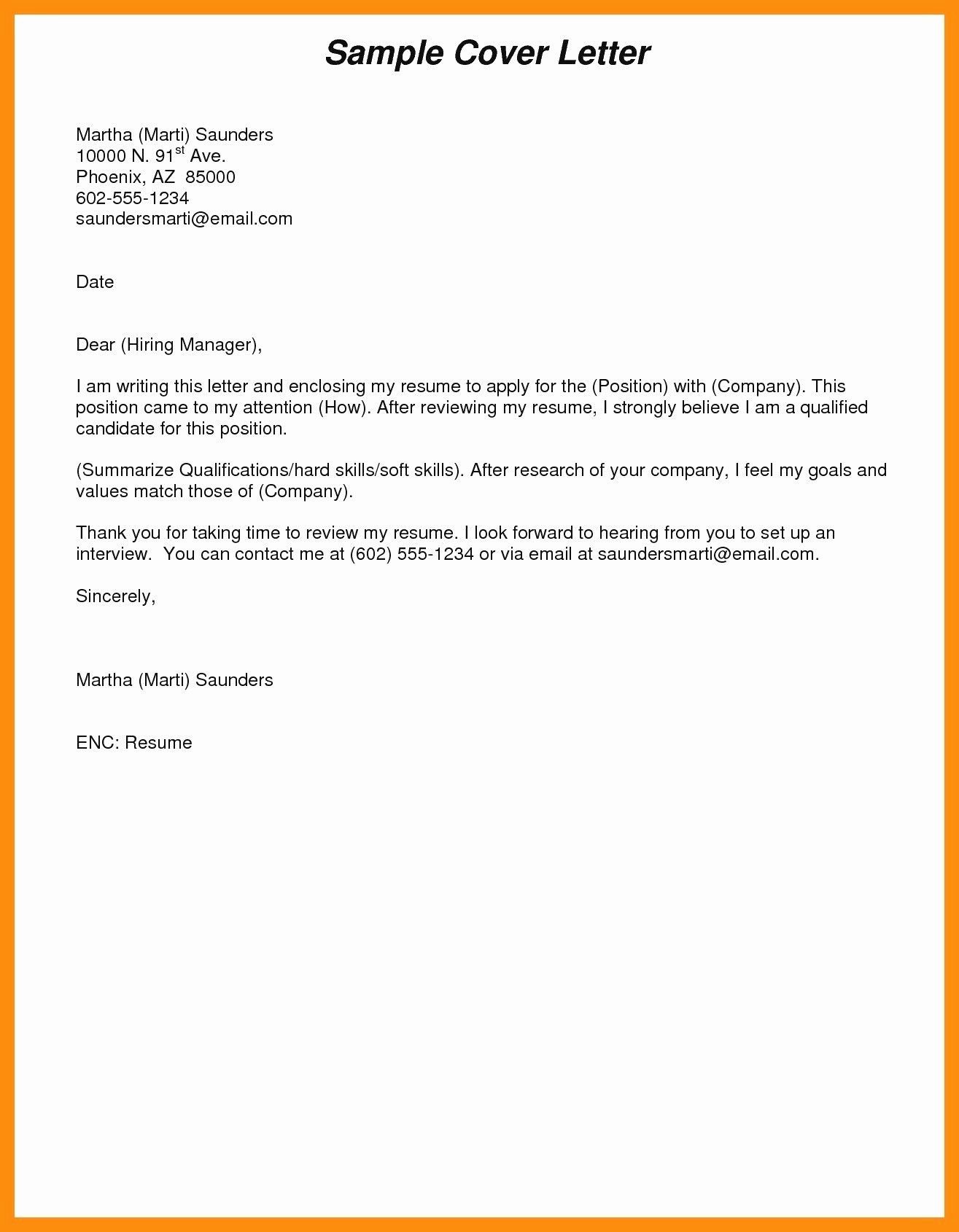 Emailed Cover Letter format Lovely 25 Email Cover Letter