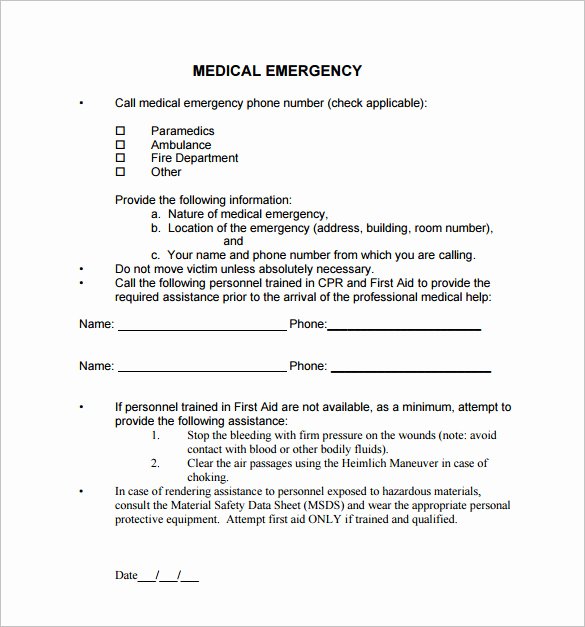 Emergency Action Plan Template Beautiful Emergency Action Plan Template 8 Free Sample Example
