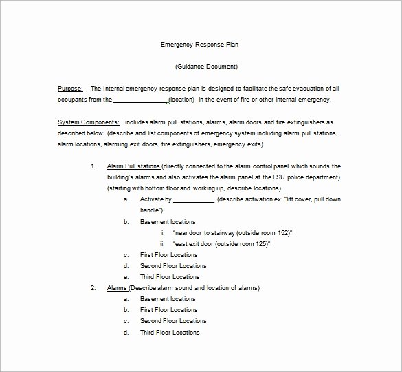 Emergency Management Plan Template Awesome 14 Emergency Plan Templates Free Sample Example