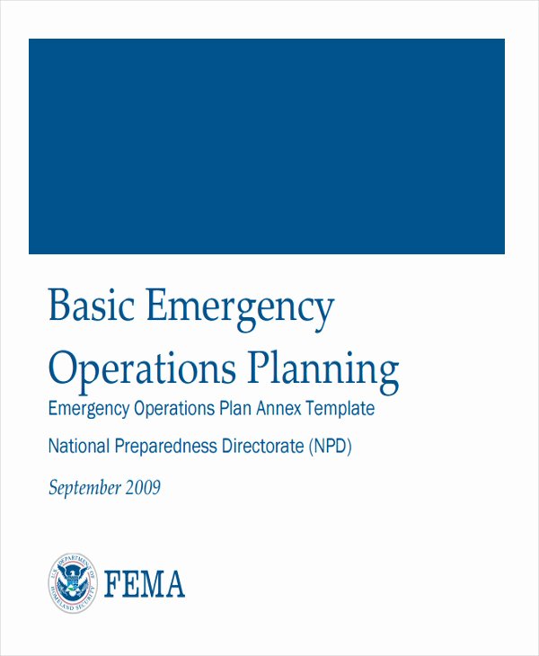 Emergency Operations Plan Template Beautiful 8 Emergency Operations Plan Templates Free Sample